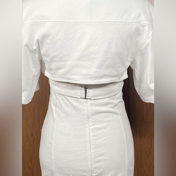 JACQUEMUS White T-Shirt Minidress size S - Picture 10 of 14